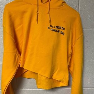 broken promises crop hoodie